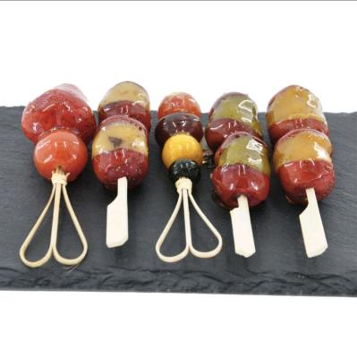 China Easily cleaned hot candy sticks from hawthron for fruit sticks and fruit fork and paddle for sale