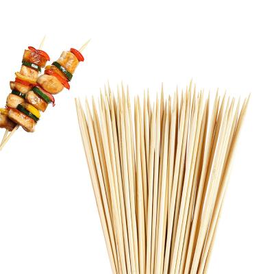 China Easily Cleaned BBQ Camping Spiked Food Hand Use Disposable Wood And Bamboo Skewer for sale