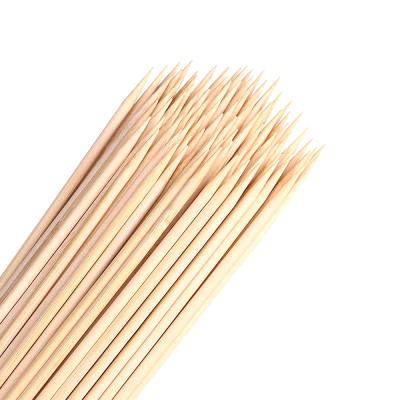 China Factory price natural easily cleaned color 30cm 20 inch round bamboo skewer manufactures birch wood bamboo skewers for barbecue for sale