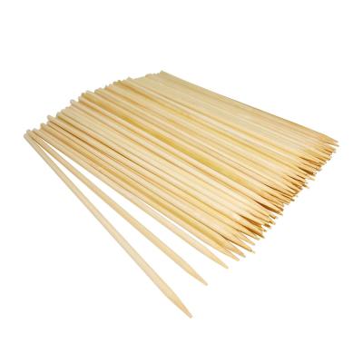 China Food Grade Easily Cleaned Round Bamboo Skewer Sticks Round Skewer Marshmallow Skewer for sale