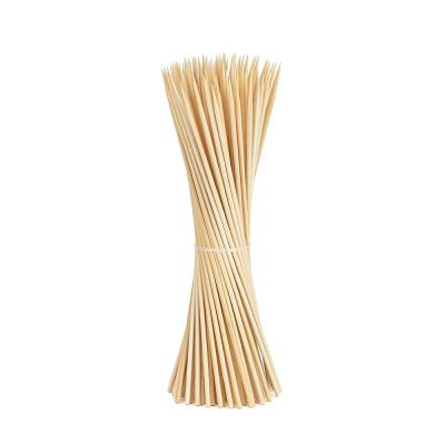 China Easily Cleaned Food Grade Brochetas De Barbacoa Bamboo Round Skewer Grill Sticks Skewer Meat BBQ Sticks for sale