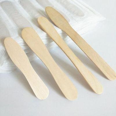 China Sustainable Wooden Ice Cream Spoon Customized Popsicle Birch Wooden Ice Cream Spoon With Hot Stamped Logo for sale