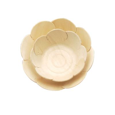 China Disposable Disposable Wooden Food Dishes Disposable Wooden Dishes Hotel Kitchen Restaurant Food Platos Desechables Natural Wooden Dish for sale