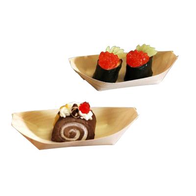 China High Quality Disposable Natural Wooden Design Tray Wooden Pine Sushi-Boot Boat for sale