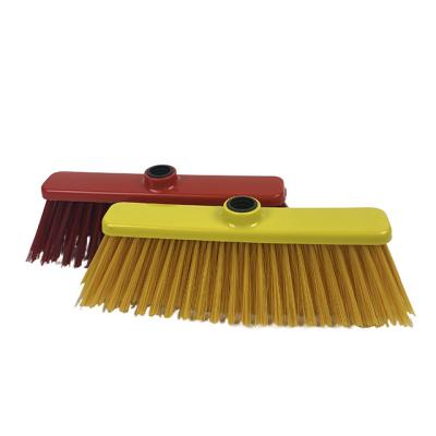 China Home Factory Manufacturing School Office Cleaning Tools Easy to Clean Soft Plastic Brush Broom Head for sale