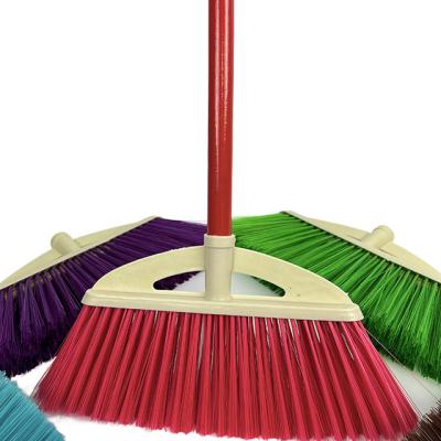 China Home Long Handle Household Easy Cleaning Soft Plastic Broom for sale