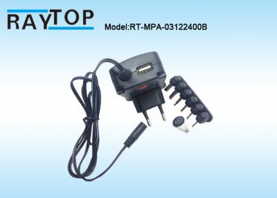 China Multiple Output 3, 4.5, 5, 6, 7.5, 9, 12.0 V Universal Wall Adapter 2000mA 24W for sale