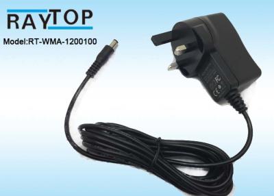 China UK Plug 12v wall adapter 1000mA , CE ROHS AC DC Adapter High Efficiency for sale