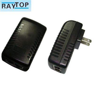 China 24w Wall Mount POE Power Adapter Power Supply Support 802.3af/At 10 / 100Mbps for sale