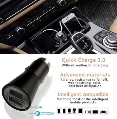 Chine Chargeur rapide 3,0 de double d'Usb de voiture style du chargeur 5V 2.4A pour les produits mobiles à vendre