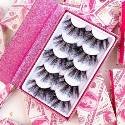 China Tstory Logo Premium Quality Pink Eyelash Gift Box Natural Wholesale Custom 3D Mink Fur Lashes Long Packing and Highlighting for sale