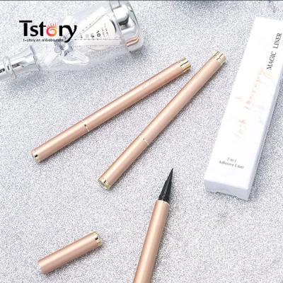 China Custom Vegan Waterproof Liquid Eyeliner Brown Colorful Clear Black Logo Waterproof Glue Pen Customized by Tstory for sale