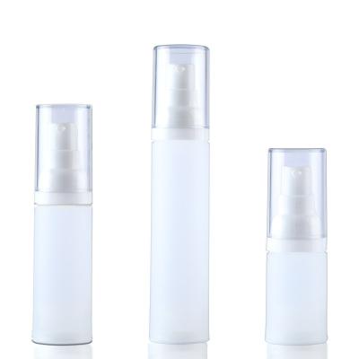 China Recyclable Material 20ml 30ml 50ml Frosted Emulsion Bottle PP Fine Mist Tabletop Bottle Office Airless Spray Bottle for sale