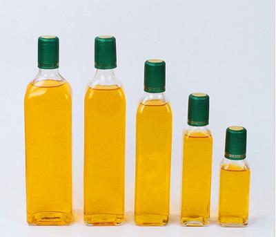 China Square Frying Oil 750ml Round Shape Olive Oil, Salad Oil, Glass Frying Oil Bottle for sale