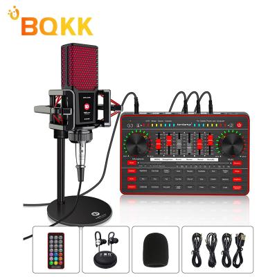 China Professional Studio Kit Audio Interface Condenser Microphone G3 Live Sound Mixer Voice Changer Conference Podcast Microphone Sound Card for sale