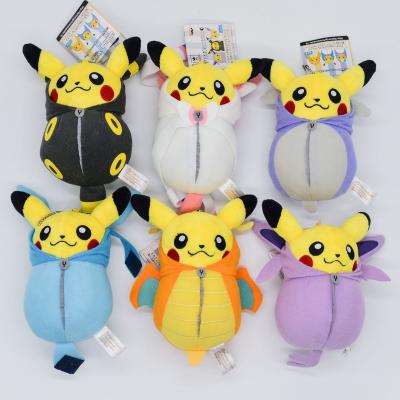 China High Quality Plush Toy Pikachu Bag Plush Sleeping Key Chain Pendant 15CM Kawaii for sale