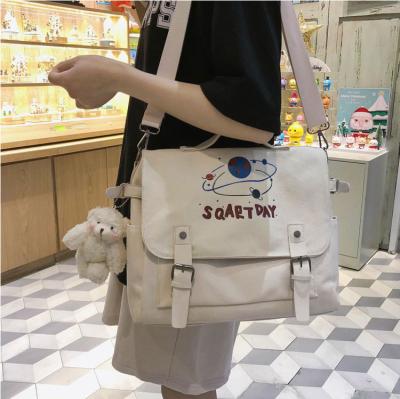 China New Arrival Japanese Style Student One Shoulder Bag Canvas Waterproof Cross - Body Bag Men And Women Couples Backpack Custom Wholesale for sale