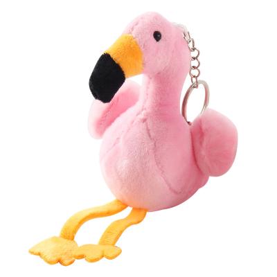 China Wholesale New Arrival 10CM Girl's Heart Flamingo Plush Toy Pendant Stuffed Doll Bag Accessories Car Pendant Key Chain Gift for sale