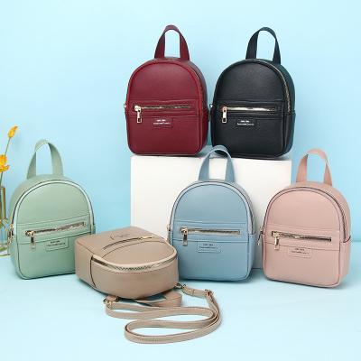 China Fahion Waterproof Multifunctional Small Backpack Wholesale Mini Shoulder Travel Women PU Leather Girls Mini Shoulder Backpacks for sale