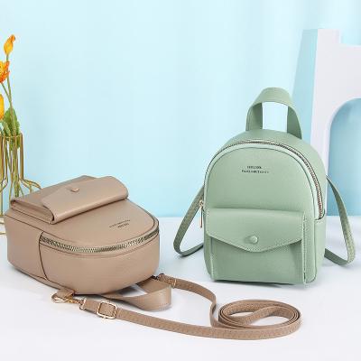 China Mini Backpack Ladies Leather Women's Bag Waterproof Korean Women's Handbag Small Capacity Outdoor Travel Backpack for sale