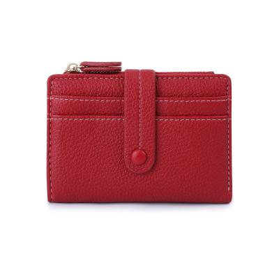 China RFID Fashion 2 RFID Credit Card ID Bag Business Card Bag Coin PursePU Women Anti Theft Fold Wallet Leather Fancy Wallet for sale