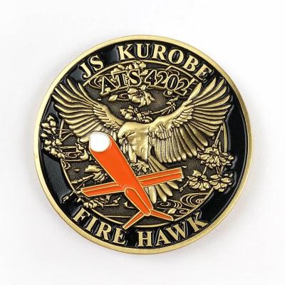 China Personalized Custom Brass Enamelled Custom Challenge Coins One Side with Design for sale