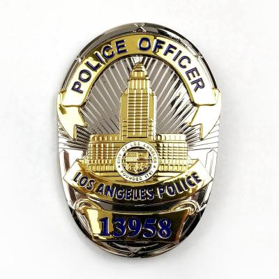 China Engraved Metal Enamel Custom Police Badges Single Side / Double Side for sale