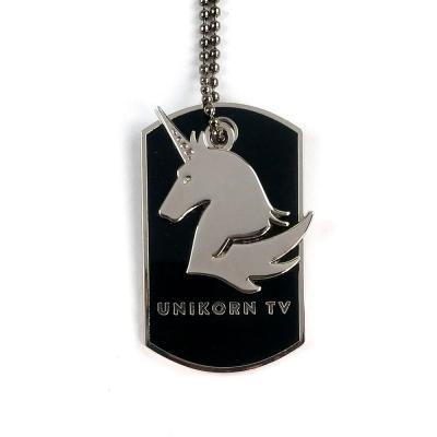 China Promotional Custom Logo Engraved Dog Tags / Unicorn Metal Dog Tag for sale