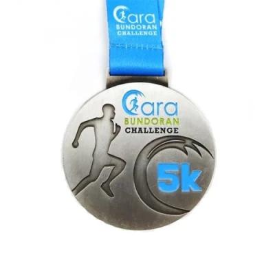 China 70mm Embossed Zinc Alloy Bespoke Custom Race Medal / Custom Medals For 5K Awards for sale