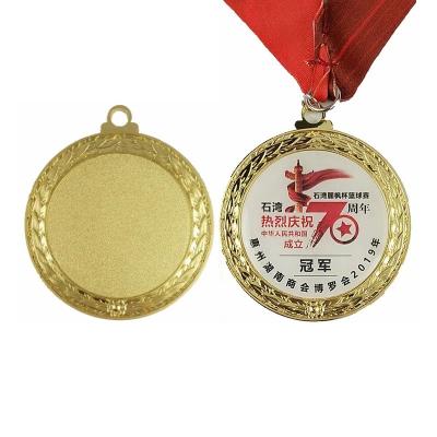 China Custom Embossed Blank Stock Medal With Plating Color iron medals for sale