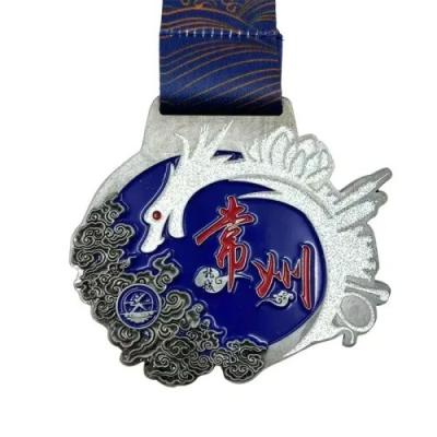 China Die-struck Engraving Medal Covered in Glitter for sale