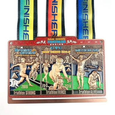 China Ironman Triathlon Medalhas Para Prêmios Medalhas de Eventos Personalizadas Souvenirs Simples à venda