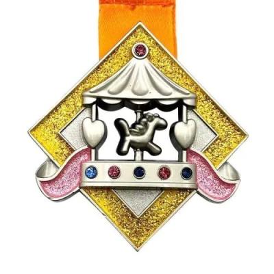 China 10KM Glitter Children Virtual Running Medals Souvenir Finisher Award for sale