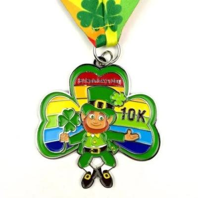 China Offset Printing St Patrick Medal Design Zinc Alloy St Patrick Medallion for sale