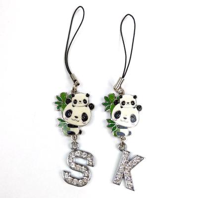 China Panda Element Custom Couple Keychains Couple Key Ring Metal Cartoon for sale