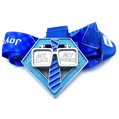 China Personalised Father’S Day Holiday 10K Running Custom Event Medals Finisher Awards for sale