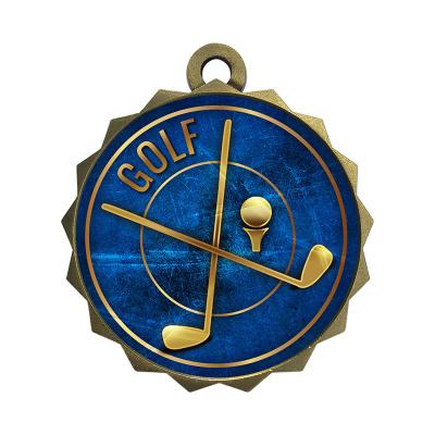 China 2.75″ Premium Zinc Alloy Custom Medallions Golf Medal Customized For Golf Course for sale