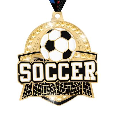 China Customized Embossed Stock Soccer Awards Medals for Large Purchases for sale