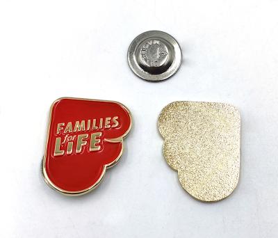 China Commemorative Public Service Badge Single Metal Color Soft Enamel Lapel Pins for sale