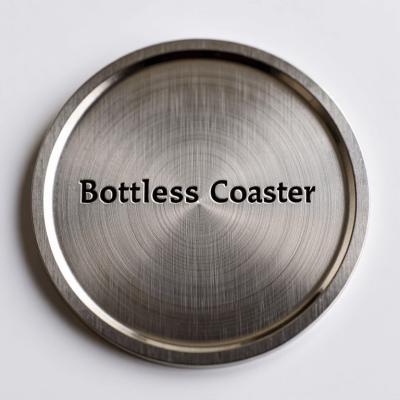 China Antique Silver Brushed Bottle Coaster Elegant Protection For Bottles for sale