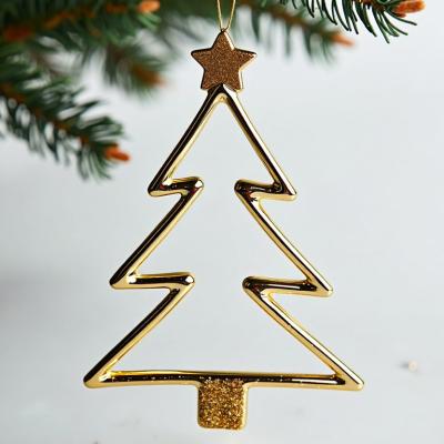 China Einfach zu ergänzen jede Feiertag Dekoration Geschäftsförderung Geschenke Gold Glitter Star Baumornament zu verkaufen