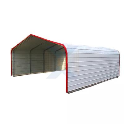 China Protect Car Metal Garage Parking Lots Steel Structure Garage 2 Prefab Metal Car Parking Lot for sale