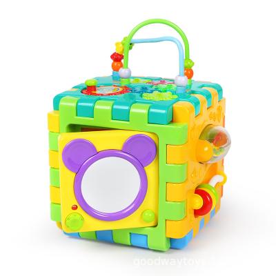 China MODEL TOY Whosale Educational  gift Preschool diy block plastic activity baby assembly cube Toddler toys for sale