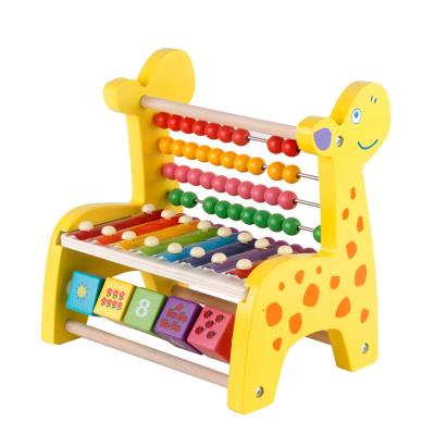 China Funny Educational Toy Hot Sale Cheap Promotional Colorful Wooden Montessori Toys Rainbow Abacus Rack Math Game  Kids Toy for sale