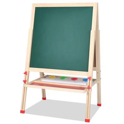 China Home/School Hot Sale Art Display Double Side Magnetic  painting Blackboard and whiteboard Drawing Board Easel for kids for sale