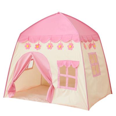 China SaleTent Princess Game Children Birthday Gift Pink Flowers Teepee Flexible and Portable Warm Room Playing Kids Tents for sale