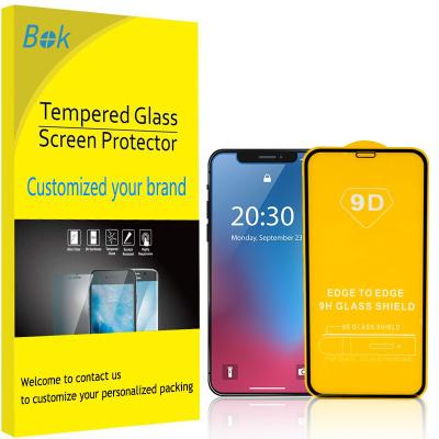 China Mobile Phone Accessory Full Coverage 9D Tempered Glass Screen Protector Guard for sale