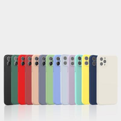 China Shockproof Shockproof Soft Silicone Mobile Phone Case For iPhone Silicone Case For Apple iPhone Case Silicone 11 12 13 Pro Max for sale