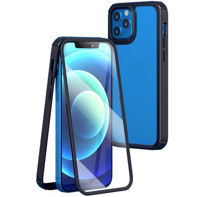 China Full Body Shockproof Full Layer Back Cover Tempered Glass Phone Protector Shockproof Case For Iphone 12 13 pro max for sale