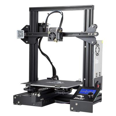 China Dual Extruder Ender-3 Diy 3D Printer Large Print Size 220*220*250mm Metal Construction 3D Printing Machine for sale